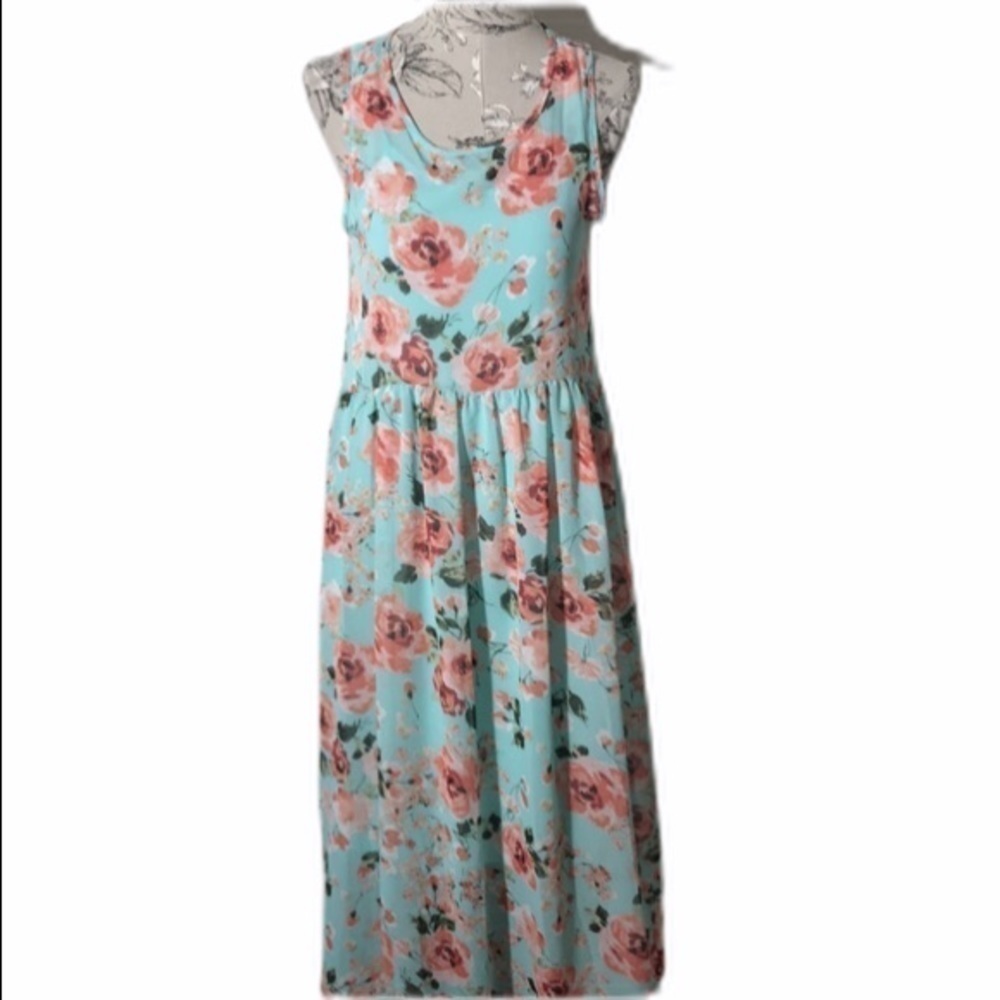 𝅺nwt Agnes & Dora Green Flower Dress S